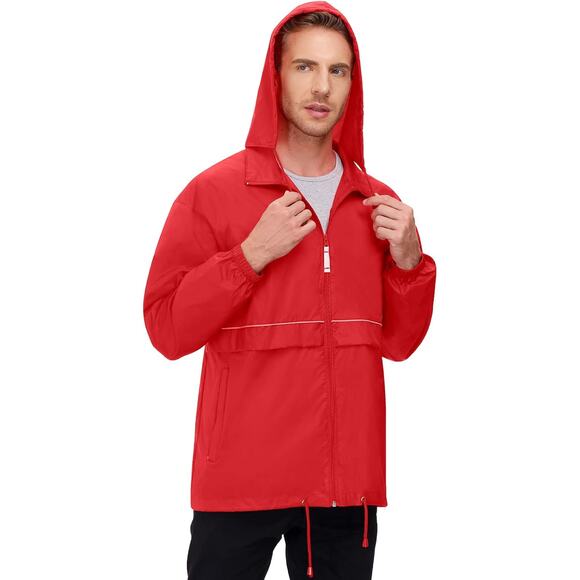 New, in package Mens 2XL Corna Hooded Wind/Rain Jacket - Picture 1 of 4